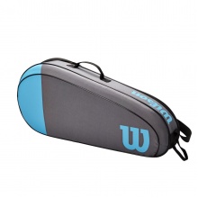 Wilson Racketbag Team (Schlägertasche, 1 Hauptfach) grau/blau 3er